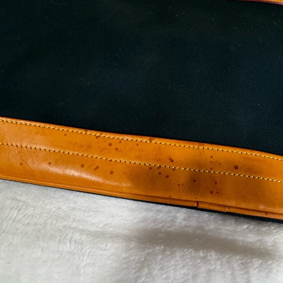 Dooney & Bourke Canvas and Leather Cabriolet Weekender bag - tan and dark green - Picture 3 of 15